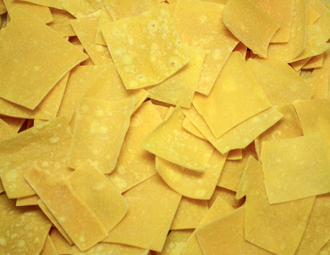 Square shaped pasta background