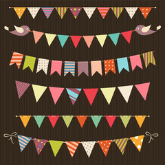 Retro bunting and garland set