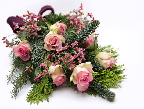 Blumen als Grabschmuck