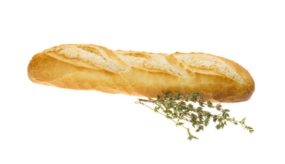 Freshly baked bread and thyme