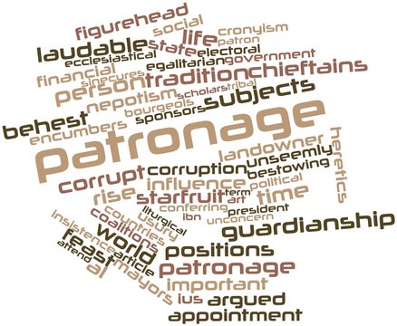 Word cloud for Patronage