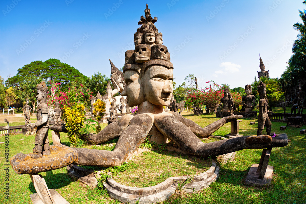 Wall mural buddha park