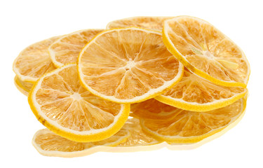 dried lemons isolated on white