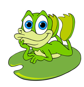 recommend clip art: Cute Frog On A Lily Pad