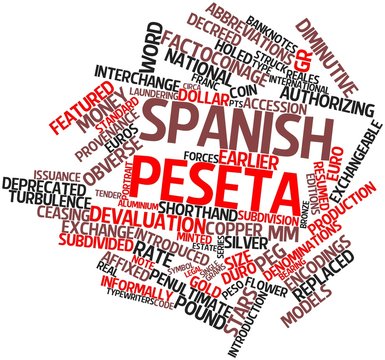 Word cloud for Spanish peseta