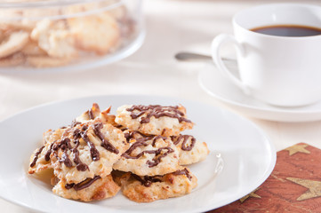 Homemade cookies and coffee