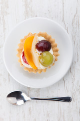 sweet cacke with fruits