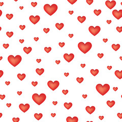 Valentine hearts seamless pattern