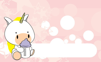 unicorn baby  cartoon background
