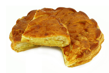 part de galette des rois fond blanc