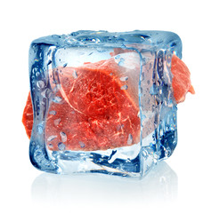 Ice cube and beef