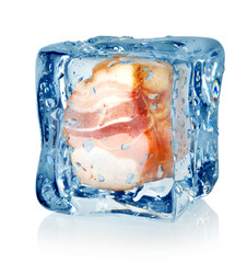 Ice cube and fat bacon