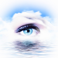 Eye overlooking water scenic