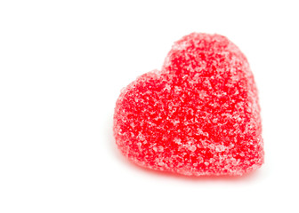 sugary heart shaped candy  and epty space for your text