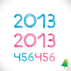 Balloon Happy New Year Date, Digits, Number, Sign, Symbol, Logo