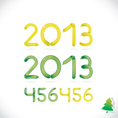 Balloon Happy New Year Date, Digits, Number, Sign, Symbol, Logo