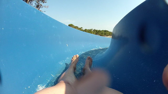 Fun on waterslide