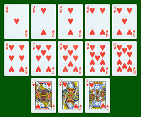 Playing cards - hearts