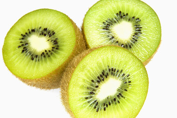Kiwi Fruit On White Background