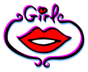 Girl fashion kiss