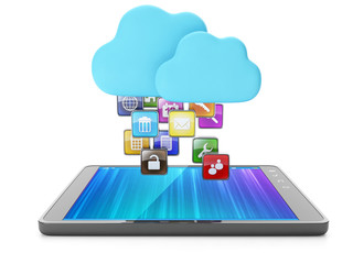 Cloud technology, modern technology. Skachaka applications on yo
