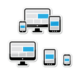 Responsive design for web - computer screen, smartphone, tablet