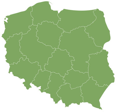 Fototapeta Map of Poland