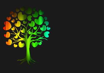 vector of abstract tree icon