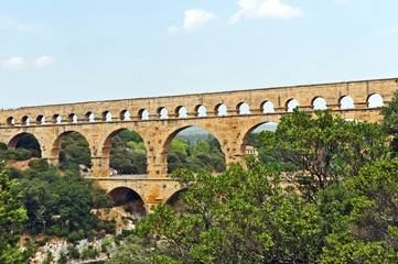 Obraz premium Pont du Gard, Linguadoca Roussillon, Francia