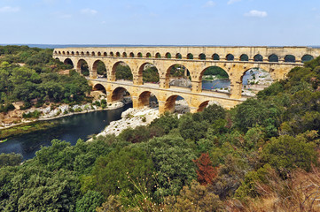 Obraz premium Pont du Gard, Linguadoca Roussillon, Francia