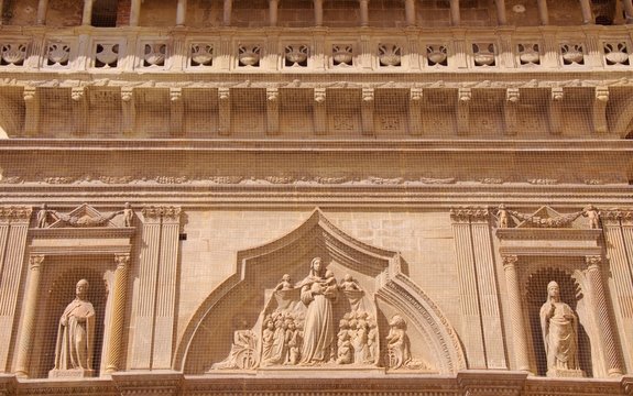 The gothic palace of the lay fraternity in Arezzo in Italy