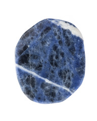 Mineralien: Sodalith auf weißem Hintergrund