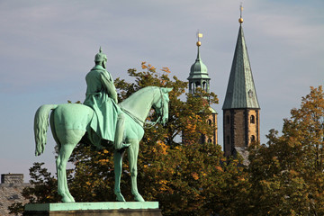 Naklejka na ściany i meble Kaiser Wilhelm zu Pferde in Goslar