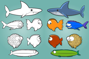 Fish Cartoon Set