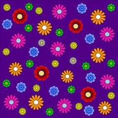 Fototapeta na wymiar Blumen Muster Lila