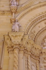 A detail of the cathedral of Arezzo in Tuscany in Italy
