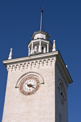Fototapeta premium Часы на башне. Hours on a tower.