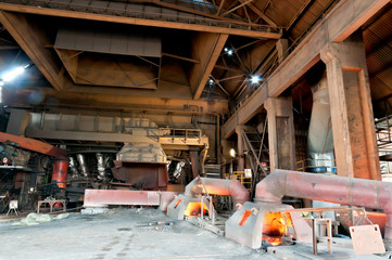 Iron and steel factory indoor