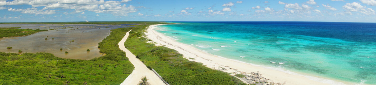 View from the lighthouse at Punta Sur Ecological Park. Cozumel,
