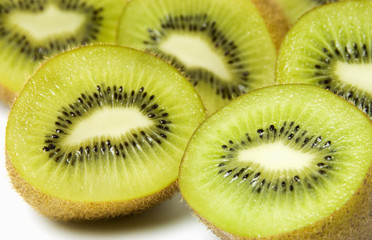 Kiwi Fruit on White Background