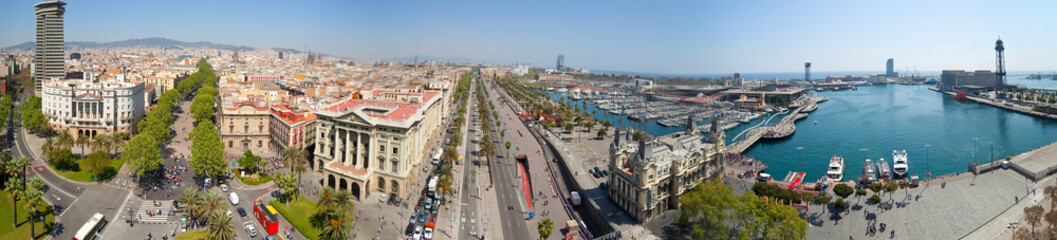 panoramic view of Barcelona from