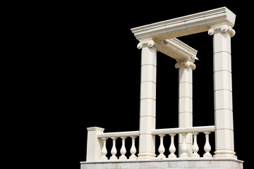 columns isolated on black