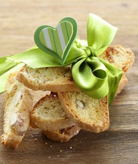 traditional Italian biscotti cookies with almonds