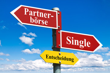 Fototapeta premium Partnerbörse oder Single?