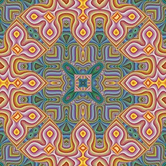 Seamless vector pattern with ancient oriental motif