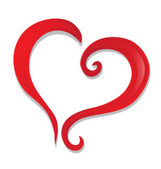 Heart of love logo vector