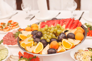 food at a wedding party
