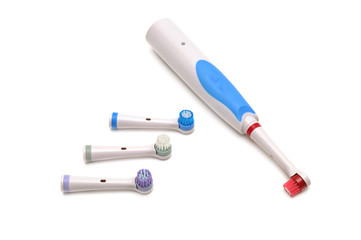 electrical toothbrush isolated on a white background