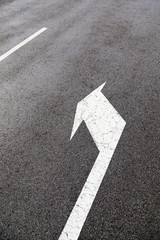 Arrow on the road