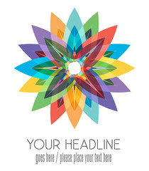 beautiful abstract flower icon